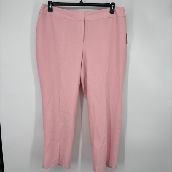 Kasper Women's Plus Harlow Pant Iconic Stretch Crepe Tutu Pink Size 18 NWT - Picture 2 of 5